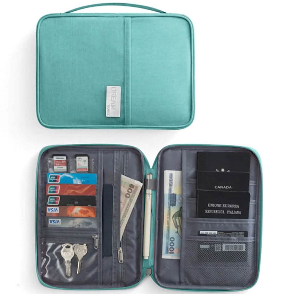 Family Travel Document Organizer Capacious Passport Holder Wallet
