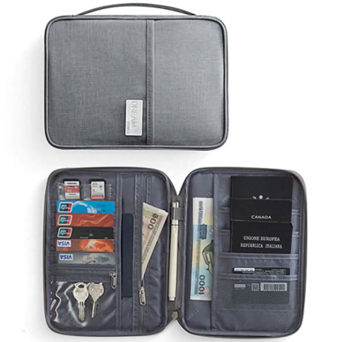 Family Travel Document Organizer Capacious Passport Holder Wallet