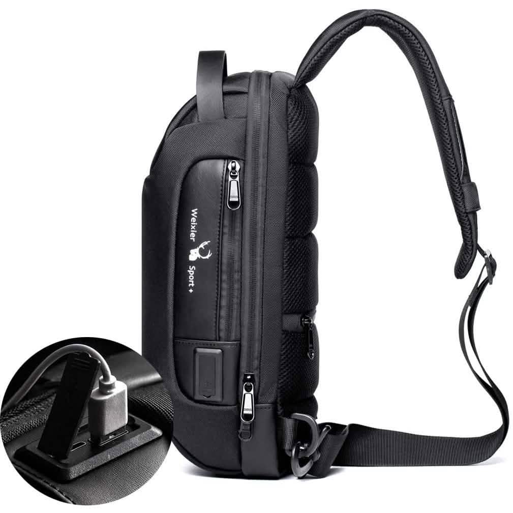 KPYWZER Anti-theft Sling Backpack with USB Charging Port