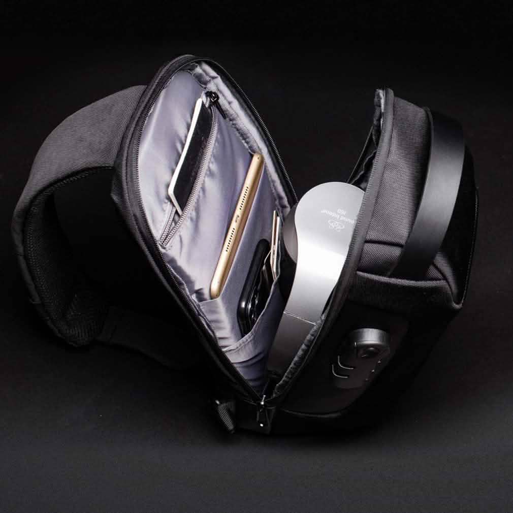 KPYWZER Anti-theft Sling Backpack with USB Charging Port