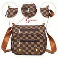Multiple Pockets Trendy Plaid Crossbody Bag