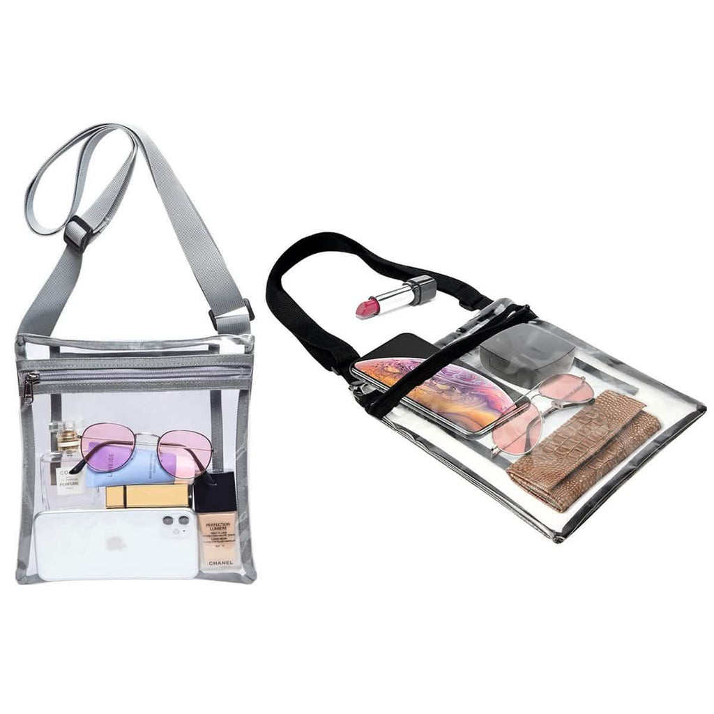 Stadium Approved Clear Crossbody Bag Purse with Adjustable Strap